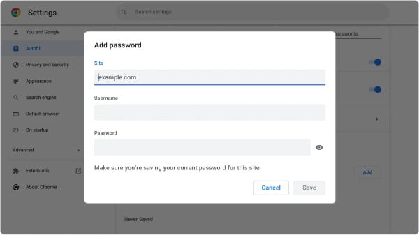 Add Password